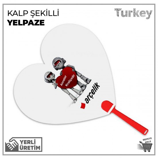 Yelpaze Kalp Şekilli Yelpaze Kalp Şekilli
